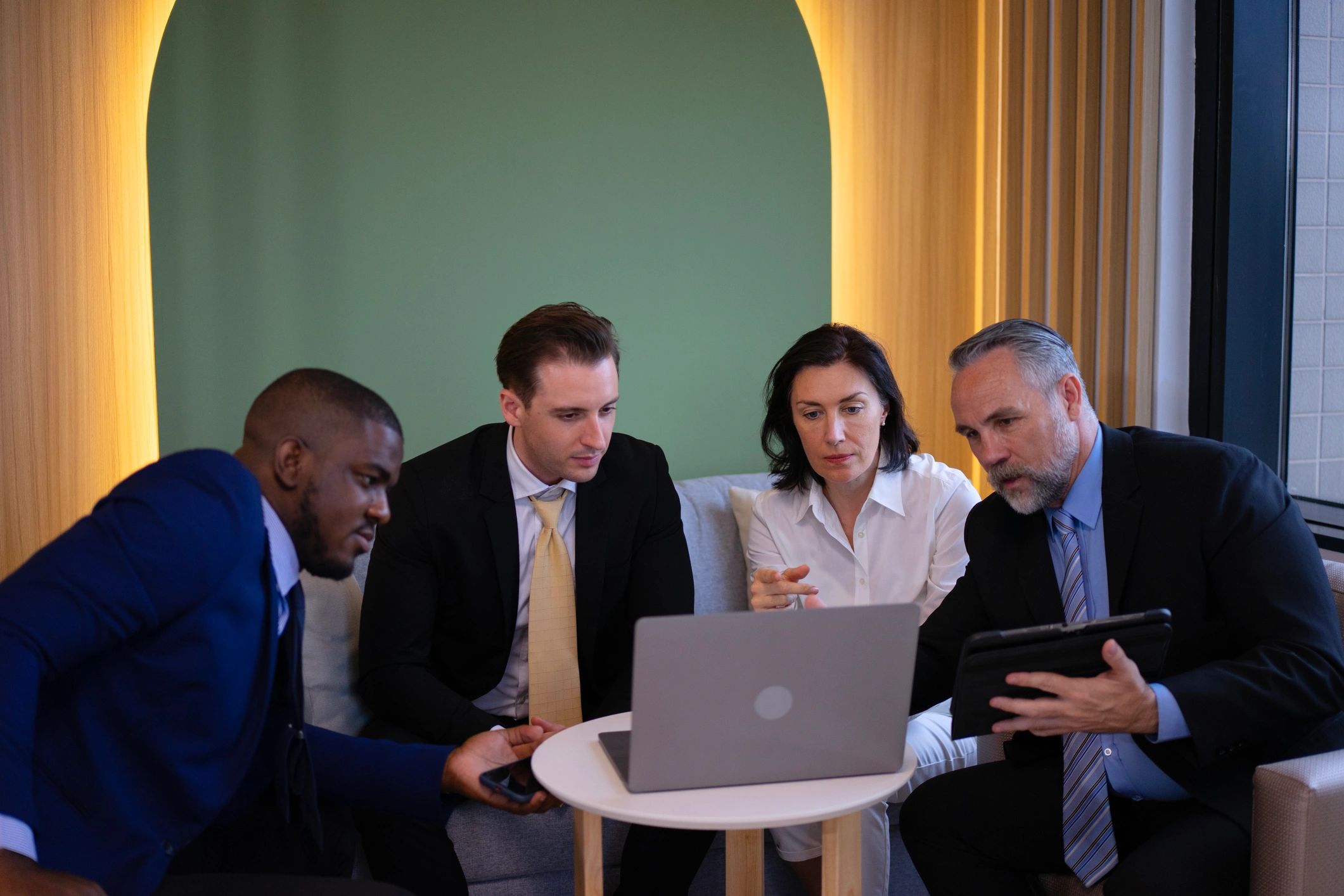 Business team meeting for IT consulting strategy